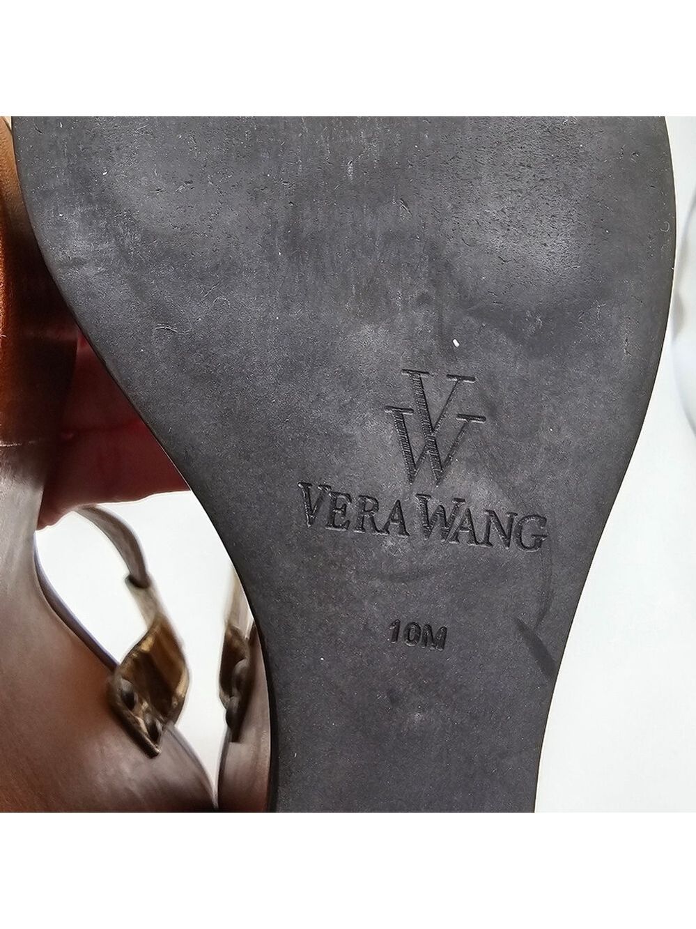 Vera Wang Lavender Jamaya Metallic Snake Wedge Sandals 10 - Picture 10 of 16